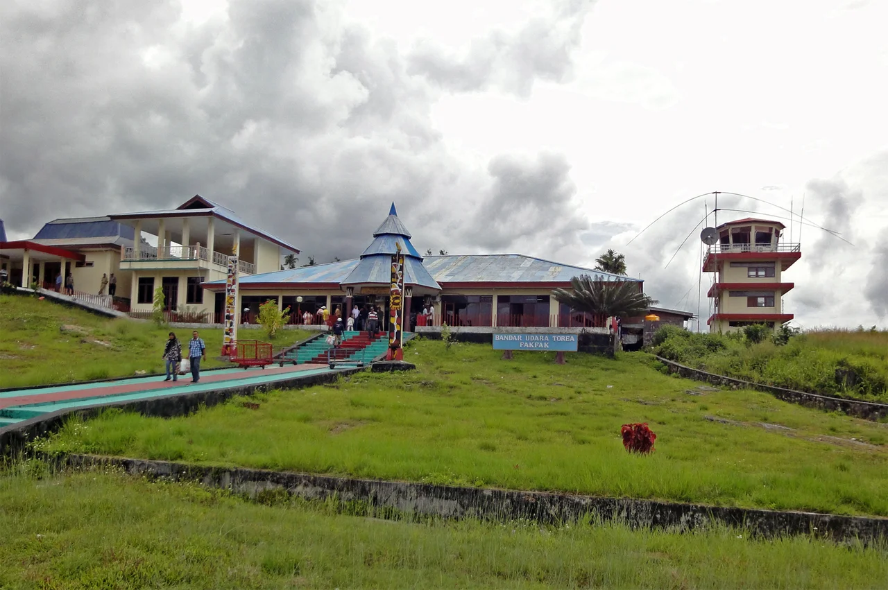 Photograph of Fakfak airport from airside, West Papua, Indonesia