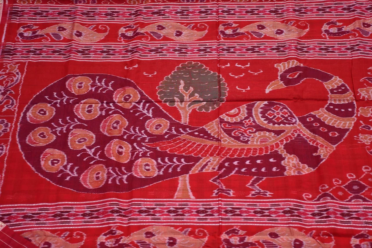 mayur design sambalpuri saree pallu