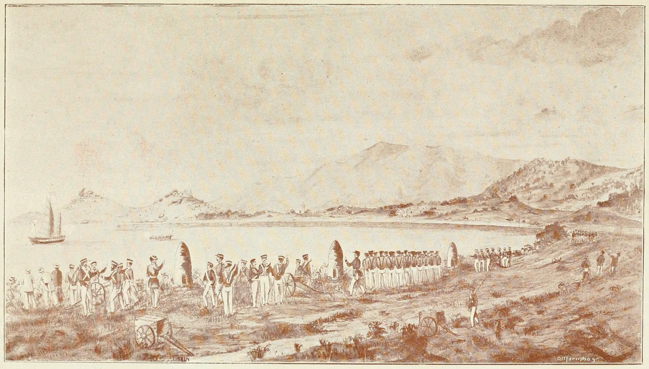 Combat at Passaleão, China. 1849. Watercolor painting by Alexandrino António de Melo(first Baron of Cercal), Macau Museum of Art collection. He was commercial agent and representative of Hong-kong, Canton & Macau Steam Boat Co. Ltd., Eastern and Australian Steam Ship Co. Ltd., and China Fire Insurance Co. Ltd.